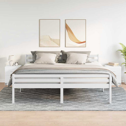 Comodini 2 pz con 2 Cassetti Bianchi 40x36x50 cm - homemem39