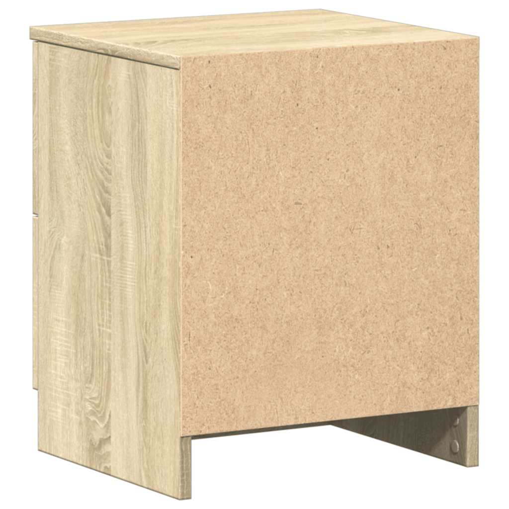 Comodini 2 pz con 2 Cassetti Rovere Sonoma 40x36x50 cm - homemem39