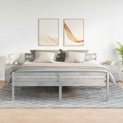 Comodini 2 pz con 2 Cassetti Grigio Cemento 40x36x50 cm - homemem39