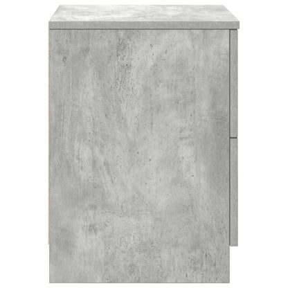 Comodini 2 pz con 2 Cassetti Grigio Cemento 40x36x50 cm - homemem39