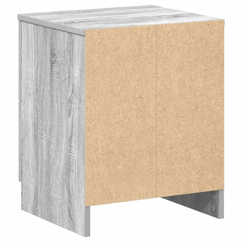 Comodini 2 pz con 2 Cassetti Grigio Sonoma 40x36x50 cm - homemem39