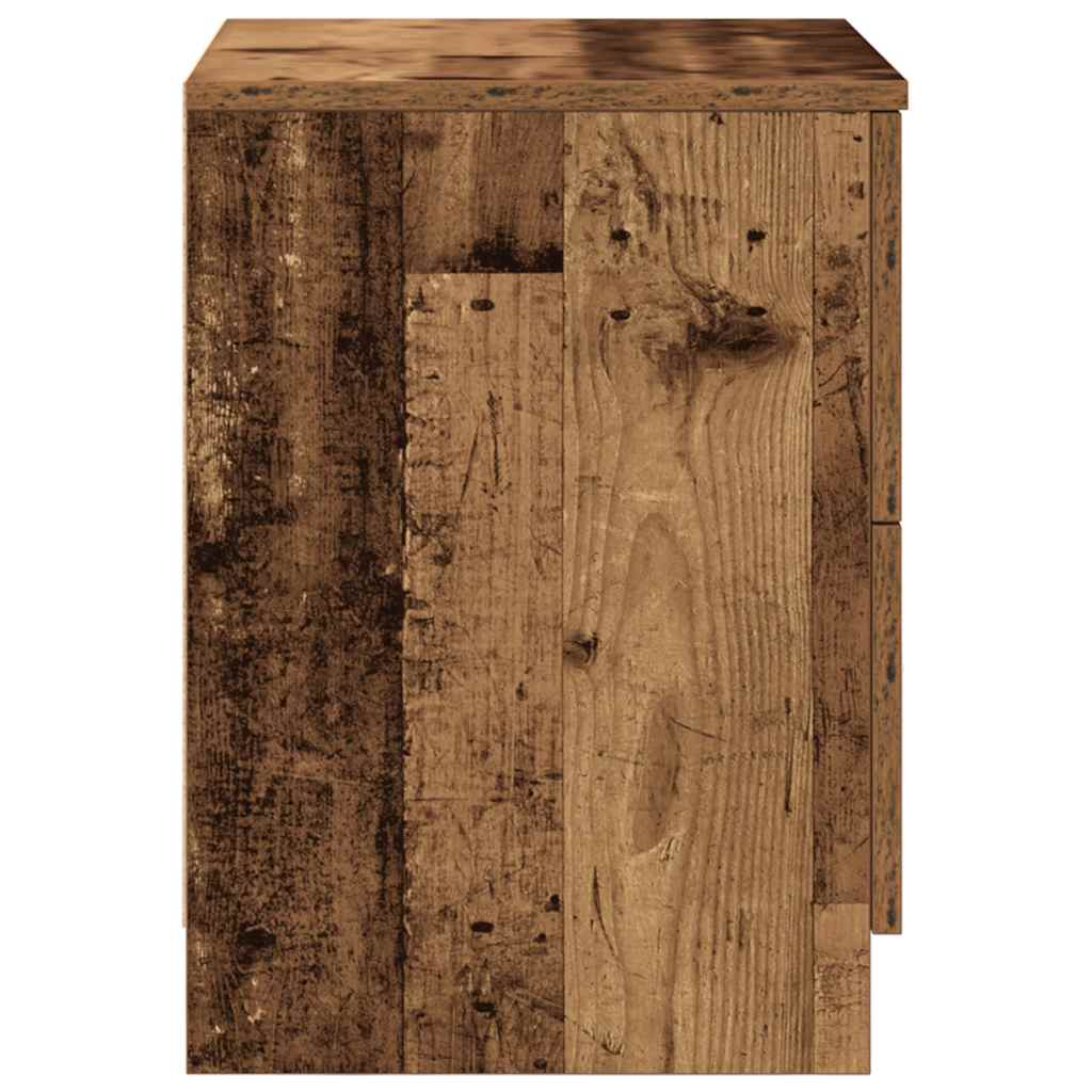Comodino con 2 Cassetti Legno Antico 40x36x50 cm - homemem39