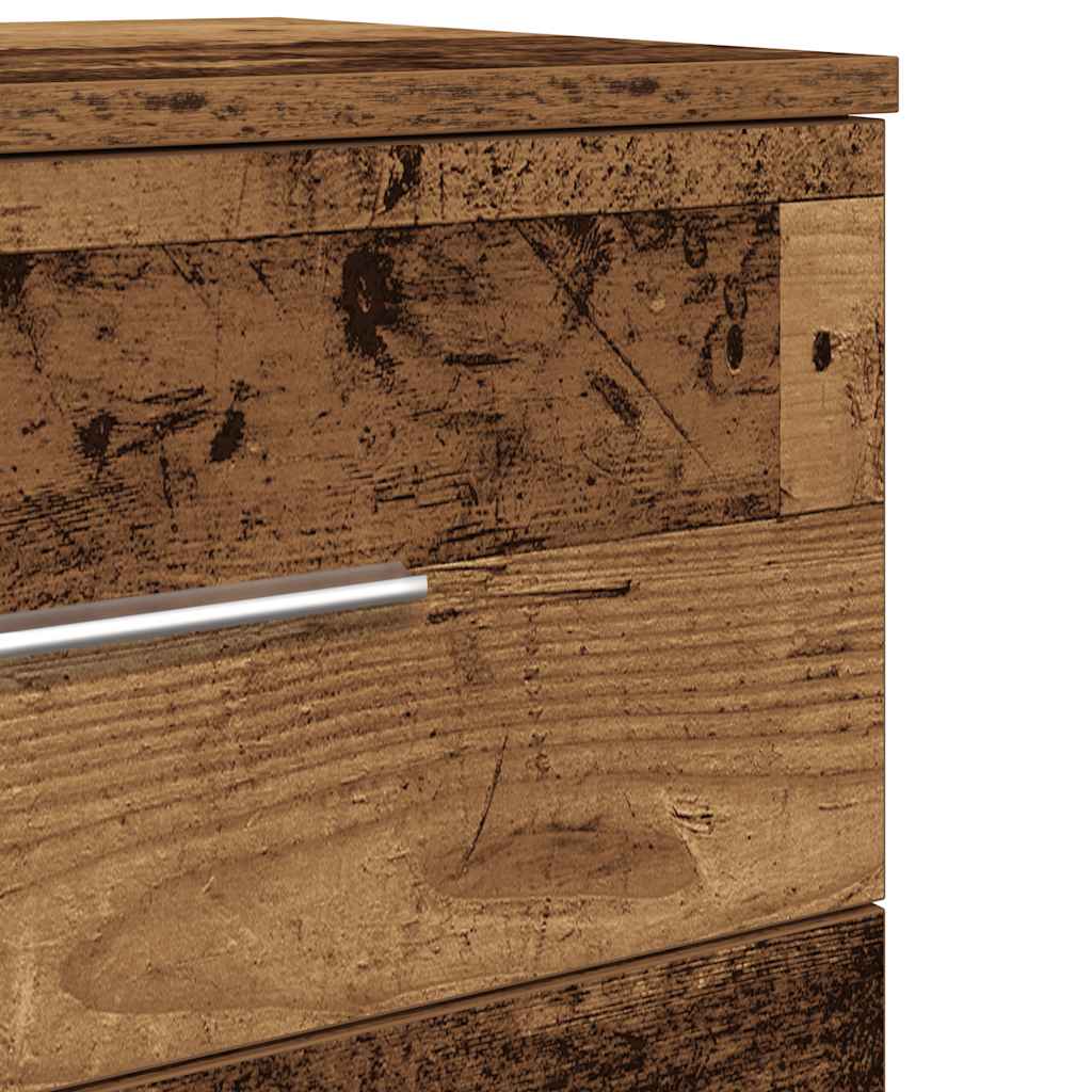 Comodini 2 pz con 2 Cassetti Legno Antico 40x36x50 cm - homemem39