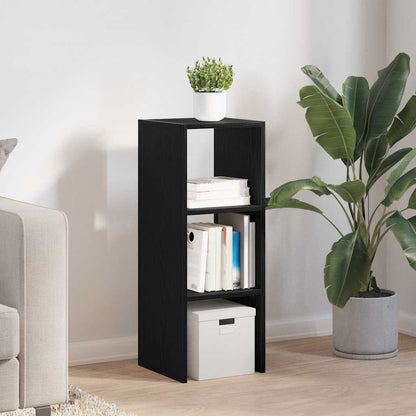 Libreria Impilabili Rovere Nero 30x30x80 cm Legno Multistrato | homemem39
