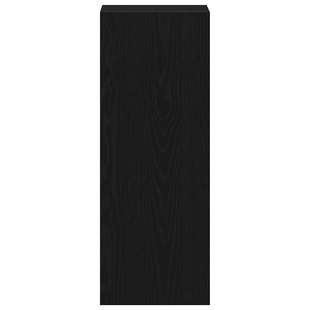 Libreria Impilabili Rovere Nero 30x30x80 cm Legno Multistrato | homemem39