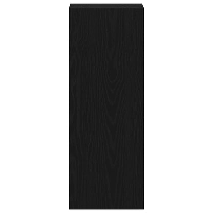Libreria Impilabili Rovere Nero 30x30x80 cm Legno Multistrato | homemem39