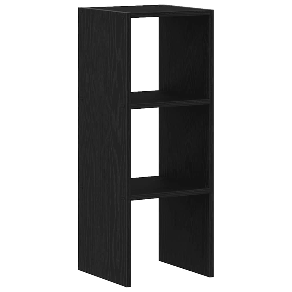 Libreria Impilabili Rovere Nero 30x30x80 cm Legno Multistrato
