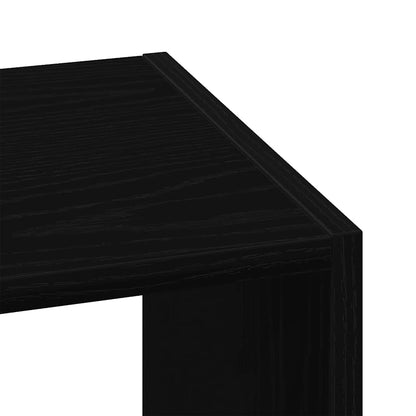 Libreria Impilabili Rovere Nero 30x30x80 cm Legno Multistrato | homemem39