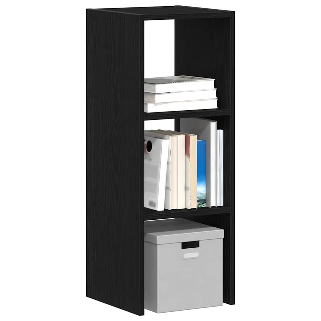 Libreria Impilabili Rovere Nero 30x30x80 cm Legno Multistrato | homemem39