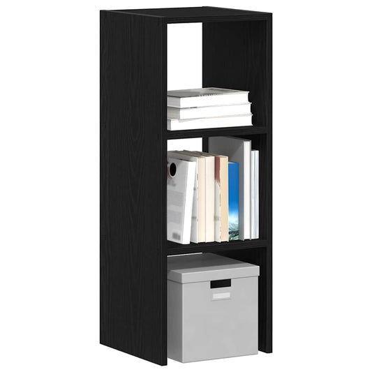 Libreria Impilabili Rovere Nero 30x30x80 cm Legno Multistrato | homemem39