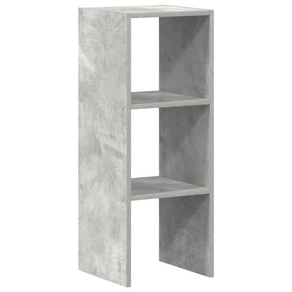 Libreria Impilabili Grigio Cemento 30x30x80cm Legno Multistrato