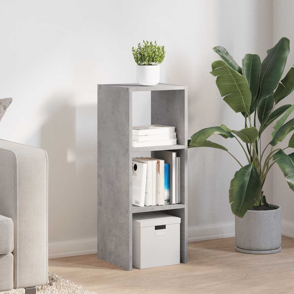 Libreria Impilabili Grigio Cemento 30x30x80cm Legno Multistrato
