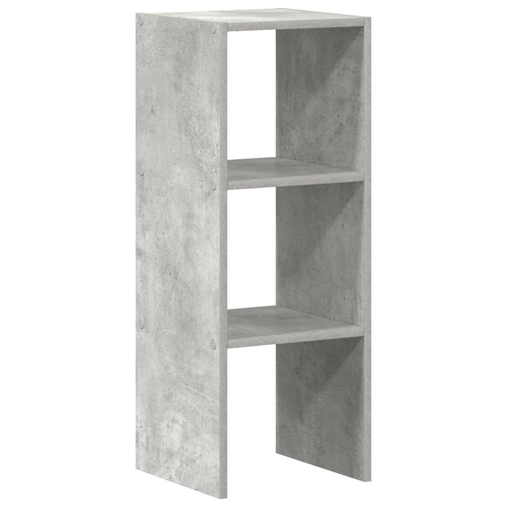 Libreria Impilabili Grigio Cemento 30x30x80cm Legno Multistrato | homemem39