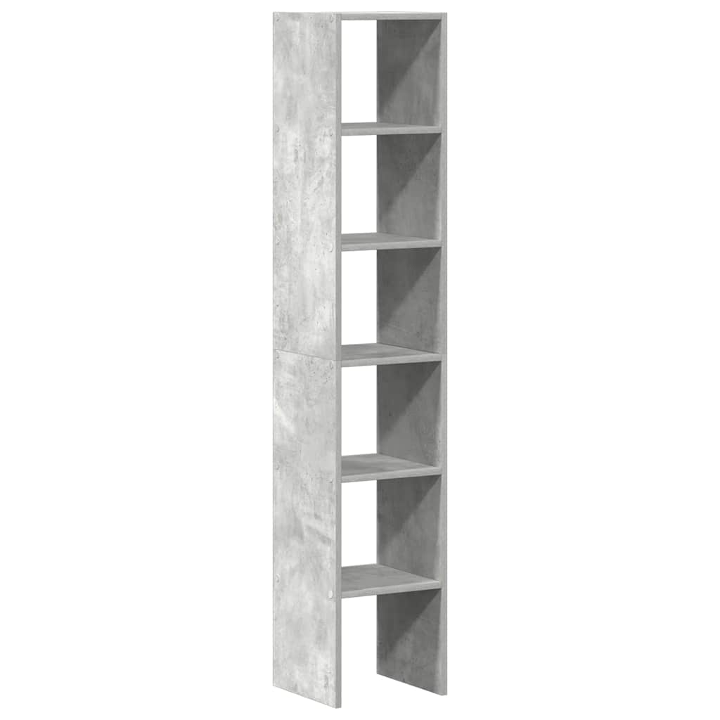 Librerie 2 pz Impilabili Grigio Cemento 30x30x80 cm Truciolato