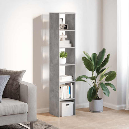 Librerie 2 pz Impilabili Grigio Cemento 30x30x80 cm Truciolato