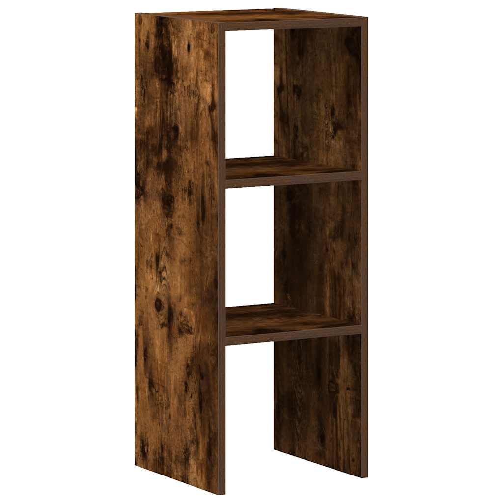 Libreria Impilabili Rovere Fumo 30x30x80 cm Legno Multistrato | homemem39
