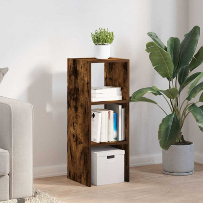 Libreria Impilabili Rovere Fumo 30x30x80 cm Legno Multistrato | homemem39