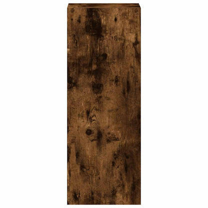 Libreria Impilabili Rovere Fumo 30x30x80 cm Legno Multistrato | homemem39