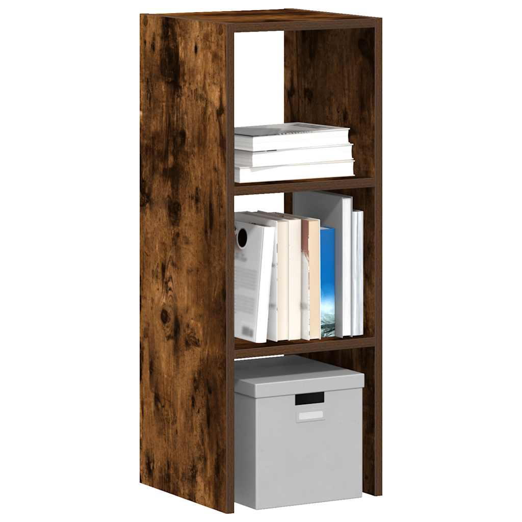 Libreria Impilabili Rovere Fumo 30x30x80 cm Legno Multistrato