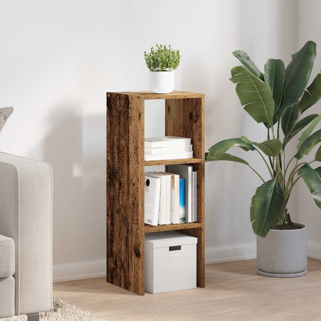 Libreria Impilabili Legno Antico 30x30x80 cm Legno Multistrato
