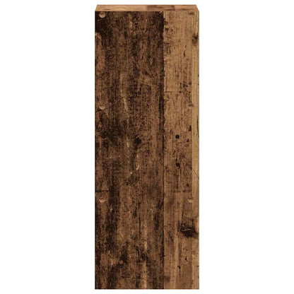 Libreria Impilabili Legno Antico 30x30x80 cm Legno Multistrato | homemem39
