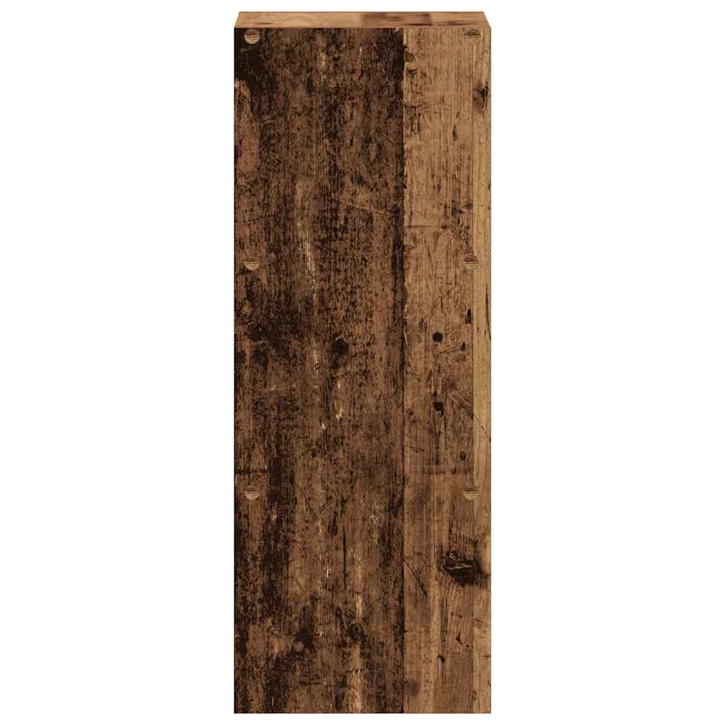 Libreria Impilabili Legno Antico 30x30x80 cm Legno Multistrato