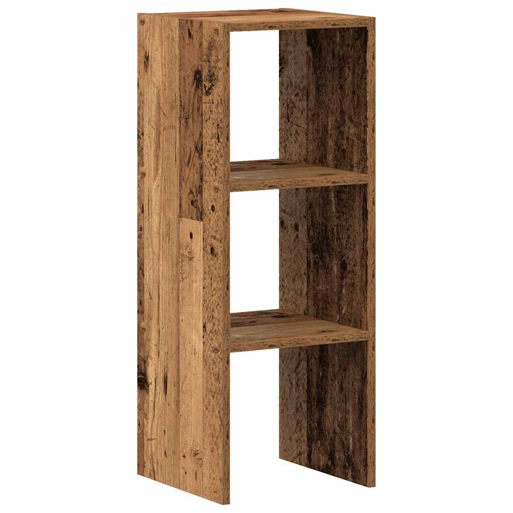 Libreria Impilabili Legno Antico 30x30x80 cm Legno Multistrato | homemem39