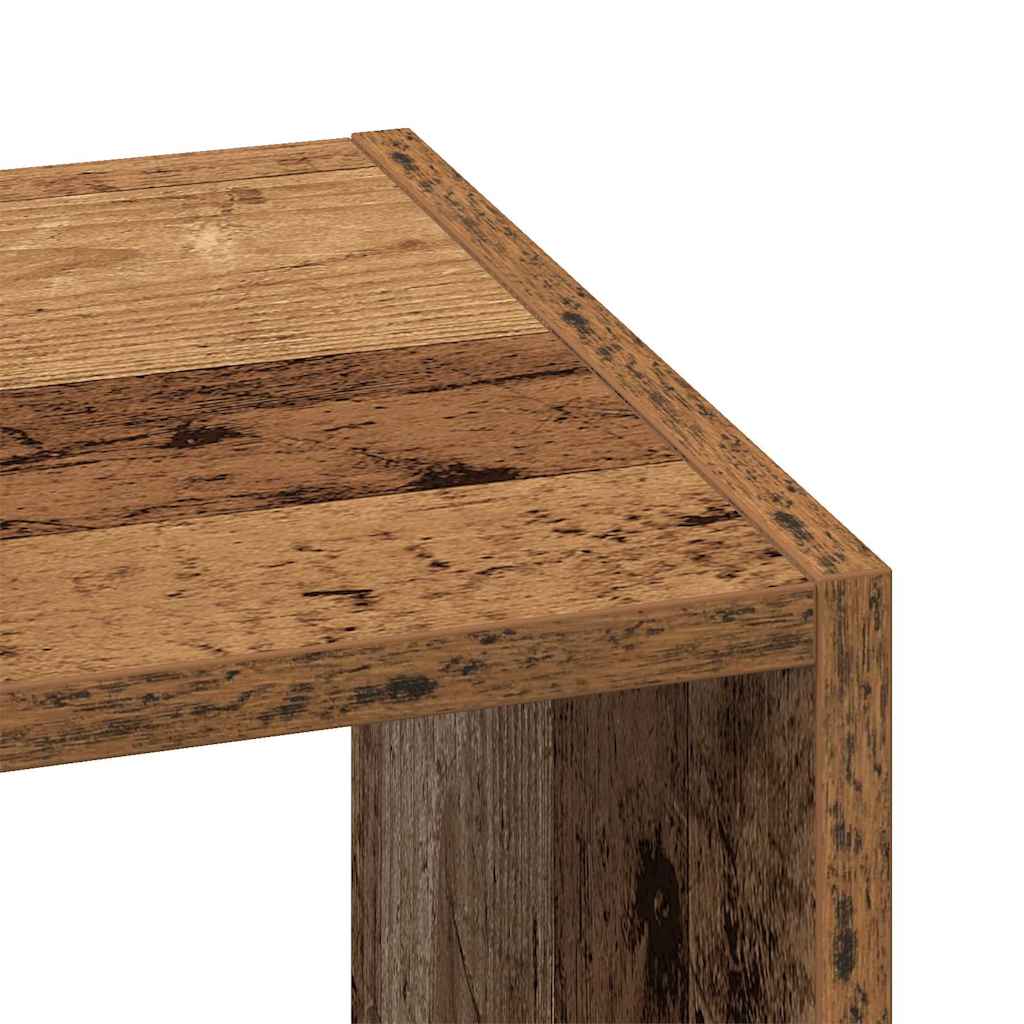 Libreria Impilabili Legno Antico 30x30x80 cm Legno Multistrato | homemem39