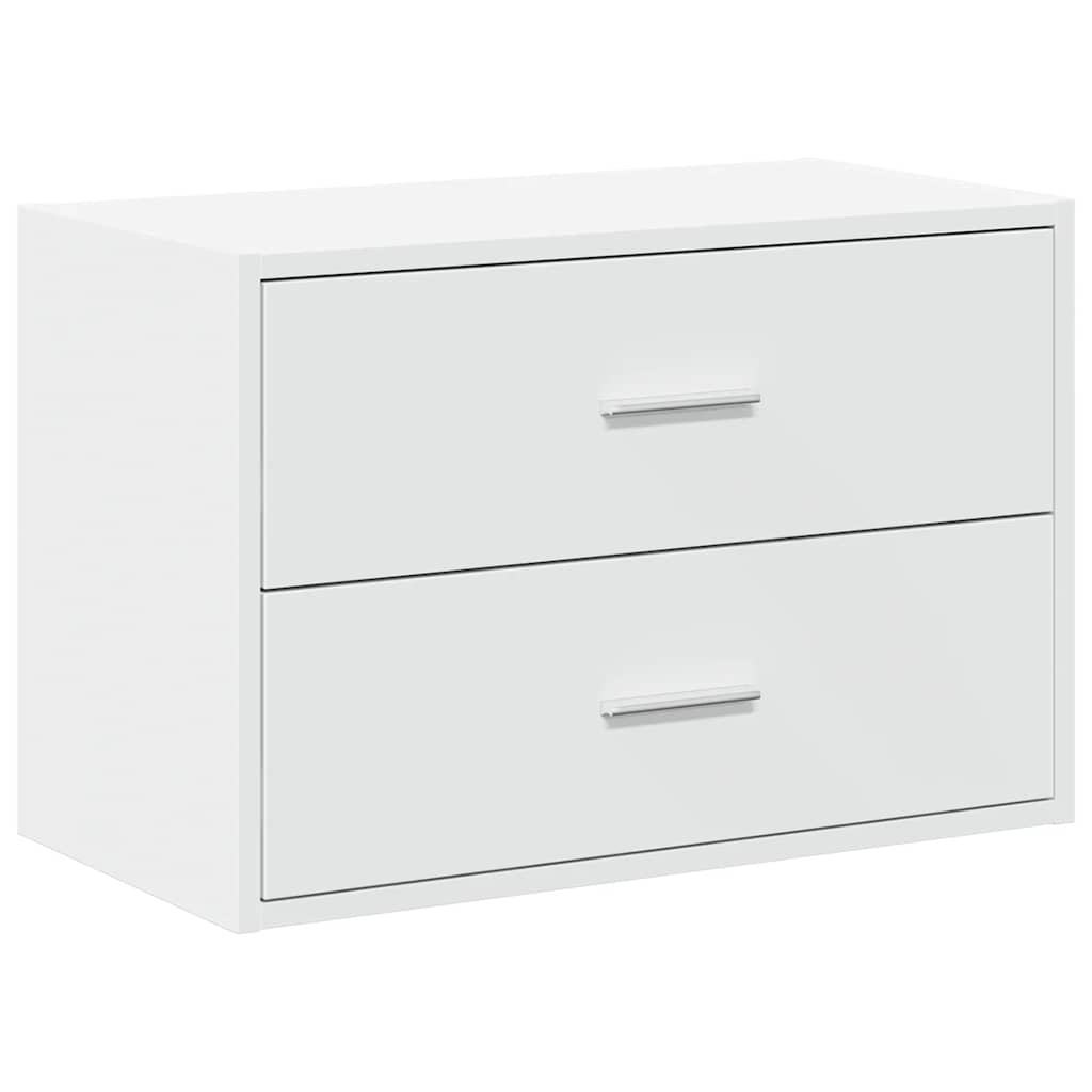 Armadio con 2 Cassetti Bianco 60x31x40 cm in Legno Multistrato - homemem39