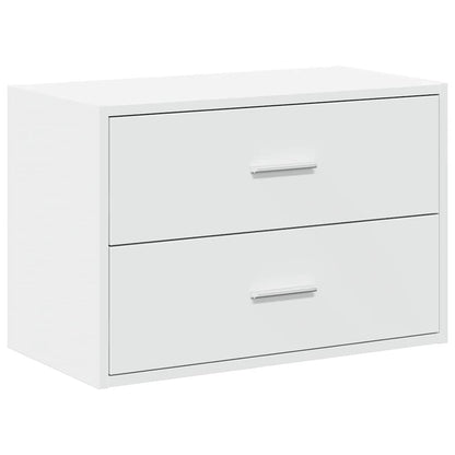 Armadio con 2 Cassetti Bianco 60x31x40 cm in Legno Multistrato - homemem39