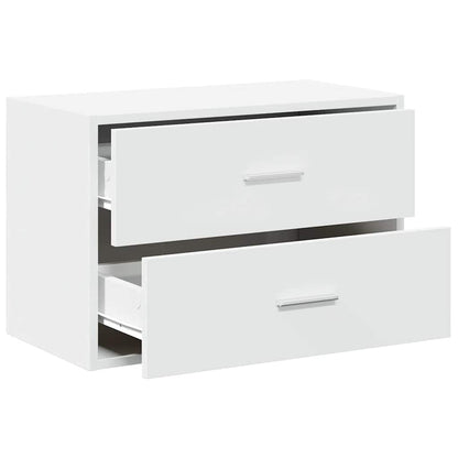 Armadio con 2 Cassetti Bianco 60x31x40 cm in Legno Multistrato - homemem39