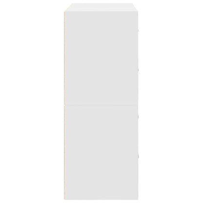 Armadi con 2 Cassetti 2 pz Bianchi 60x31x40cm Legno Multistrato - homemem39