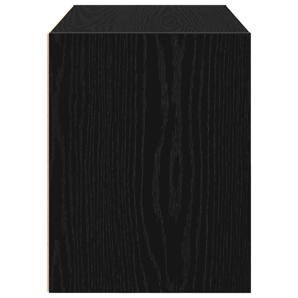 Armadio con 2 Cassetti Rovere Nero 60x31x40 cm in Truciolato - homemem39