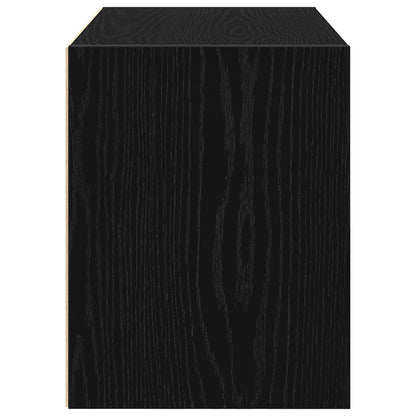 Armadio con 2 Cassetti Rovere Nero 60x31x40 cm in Truciolato - homemem39