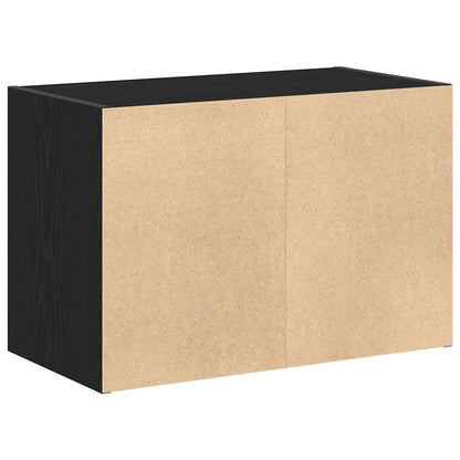 Armadio con 2 Cassetti Rovere Nero 60x31x40 cm in Truciolato - homemem39