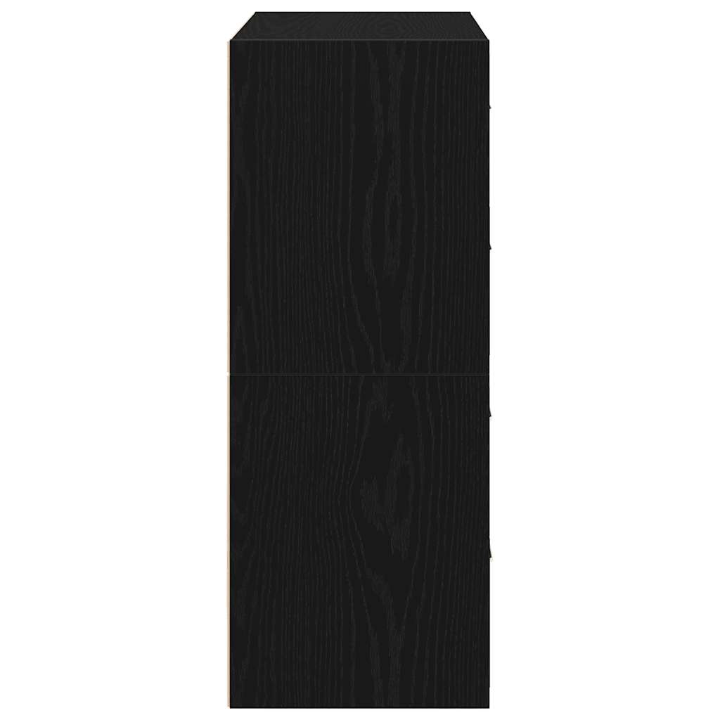 Armadi con 2 Cassetti 2 pz Rovere Nero 60x31x40 cm Truciolato - homemem39