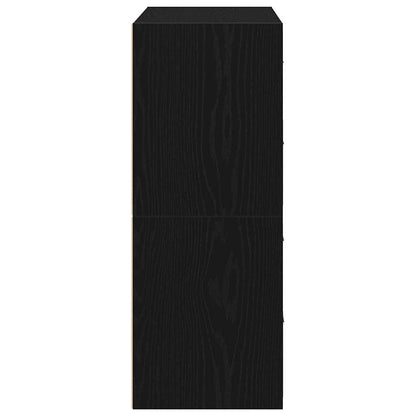 Armadi con 2 Cassetti 2 pz Rovere Nero 60x31x40 cm Truciolato - homemem39