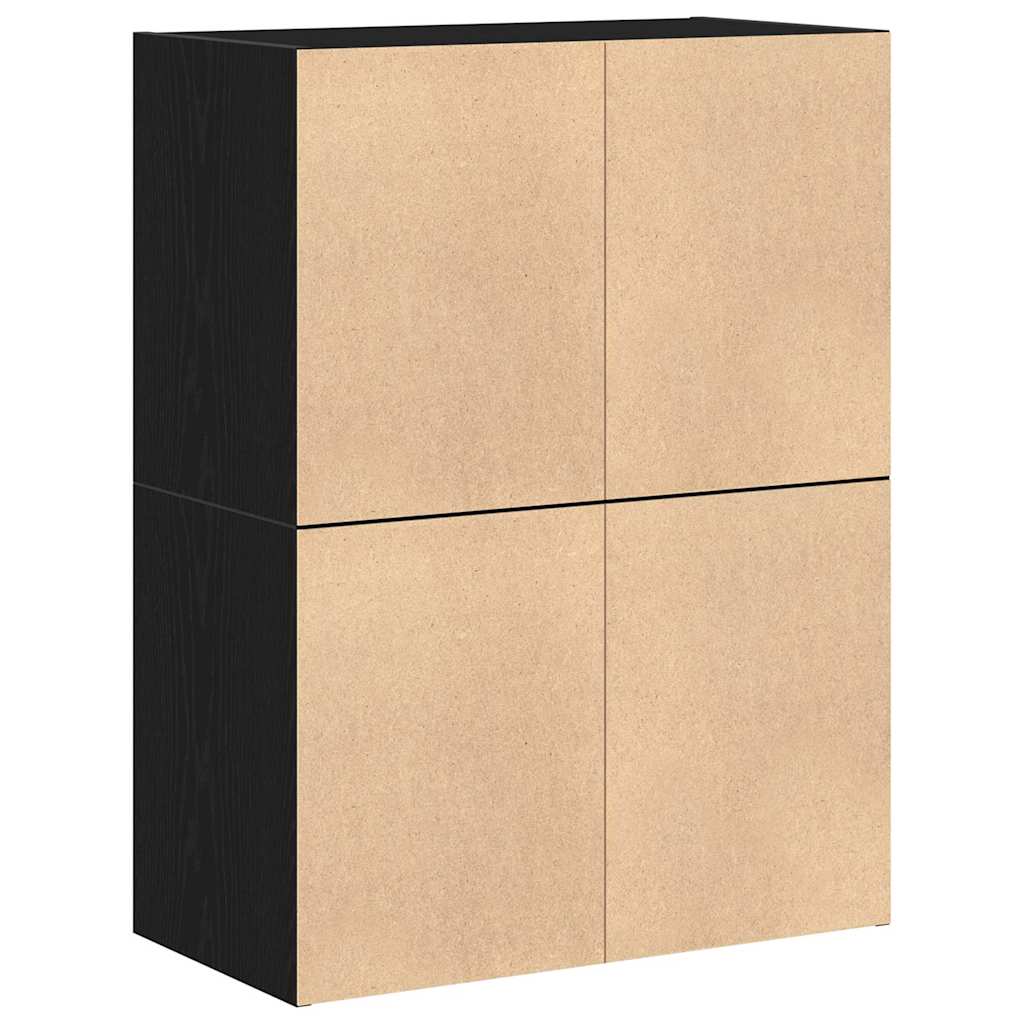 Armadi con 2 Cassetti 2 pz Rovere Nero 60x31x40 cm Truciolato - homemem39