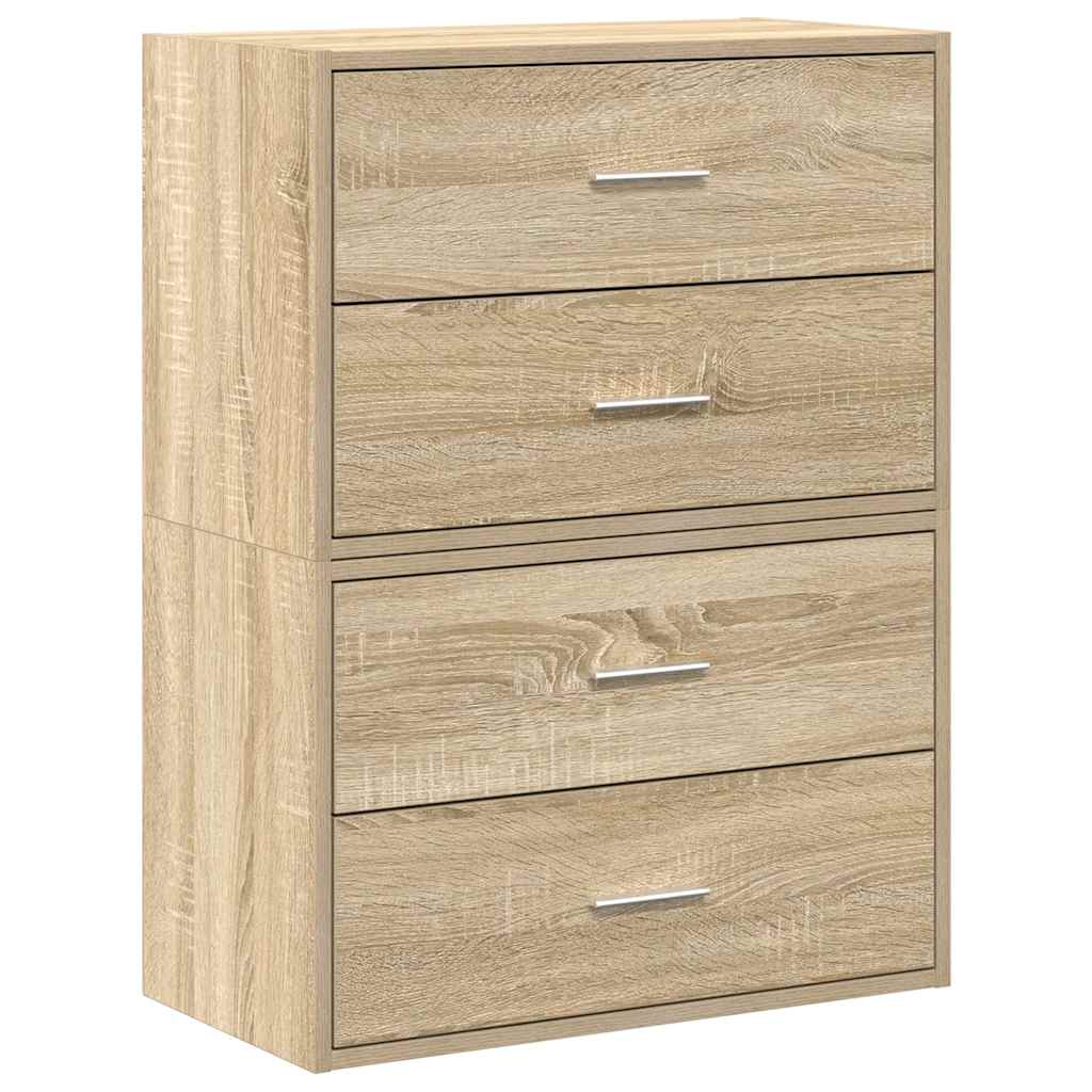 Armadi con 2 Cassetti 2 pz Rovere Sonoma 60x31x40 cm Truciolato | homemem39