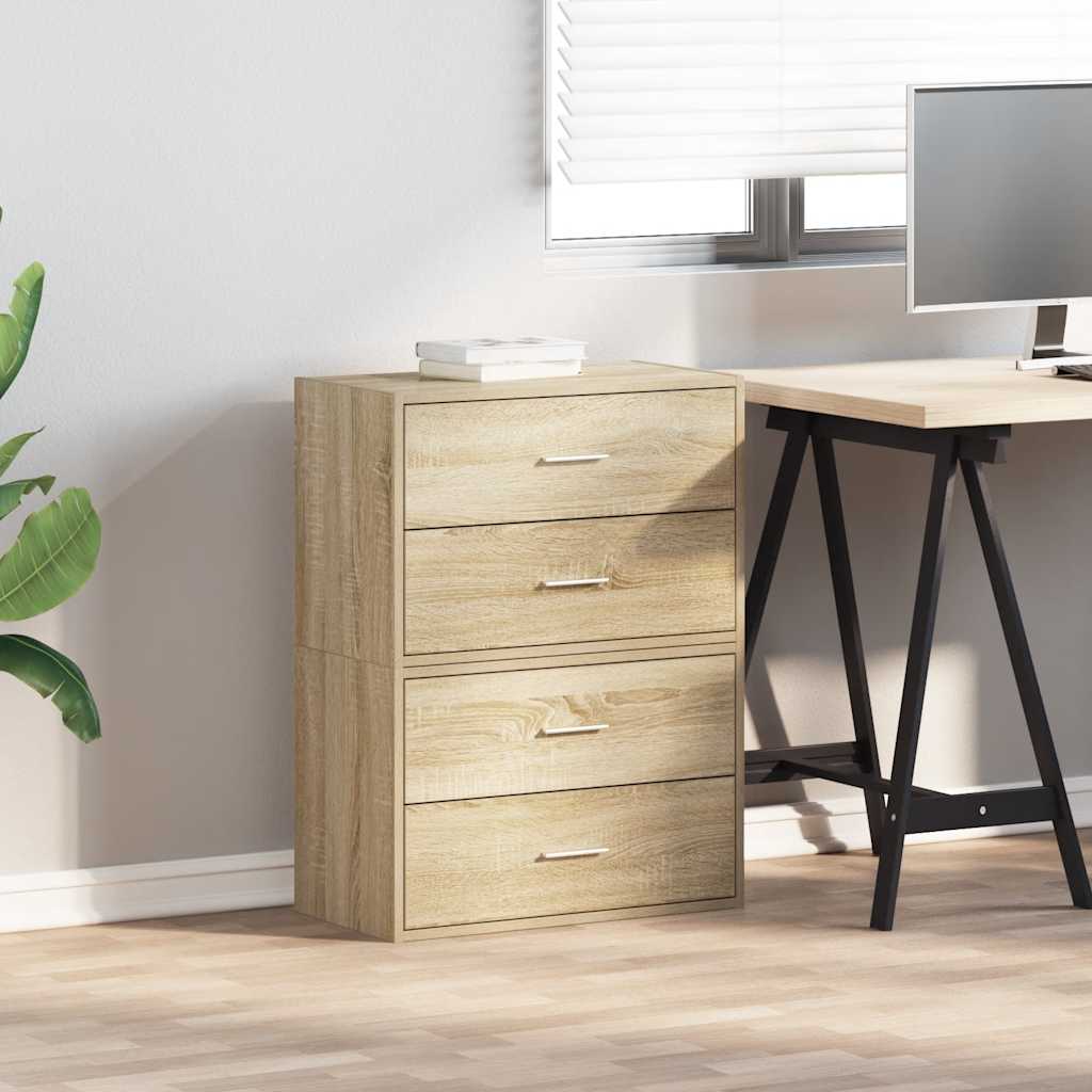 Armadi con 2 Cassetti 2 pz Rovere Sonoma 60x31x40 cm Truciolato | homemem39