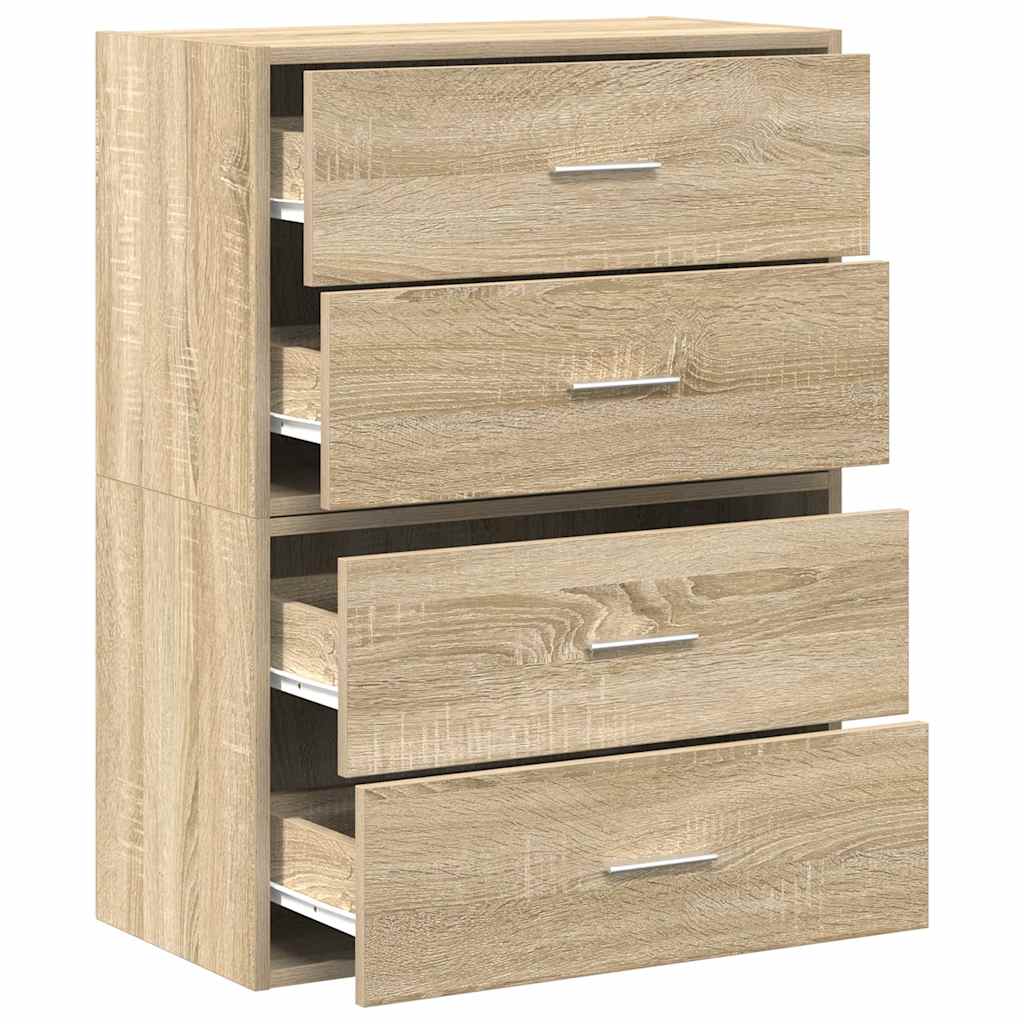 Armadi con 2 Cassetti 2 pz Rovere Sonoma 60x31x40 cm Truciolato | homemem39