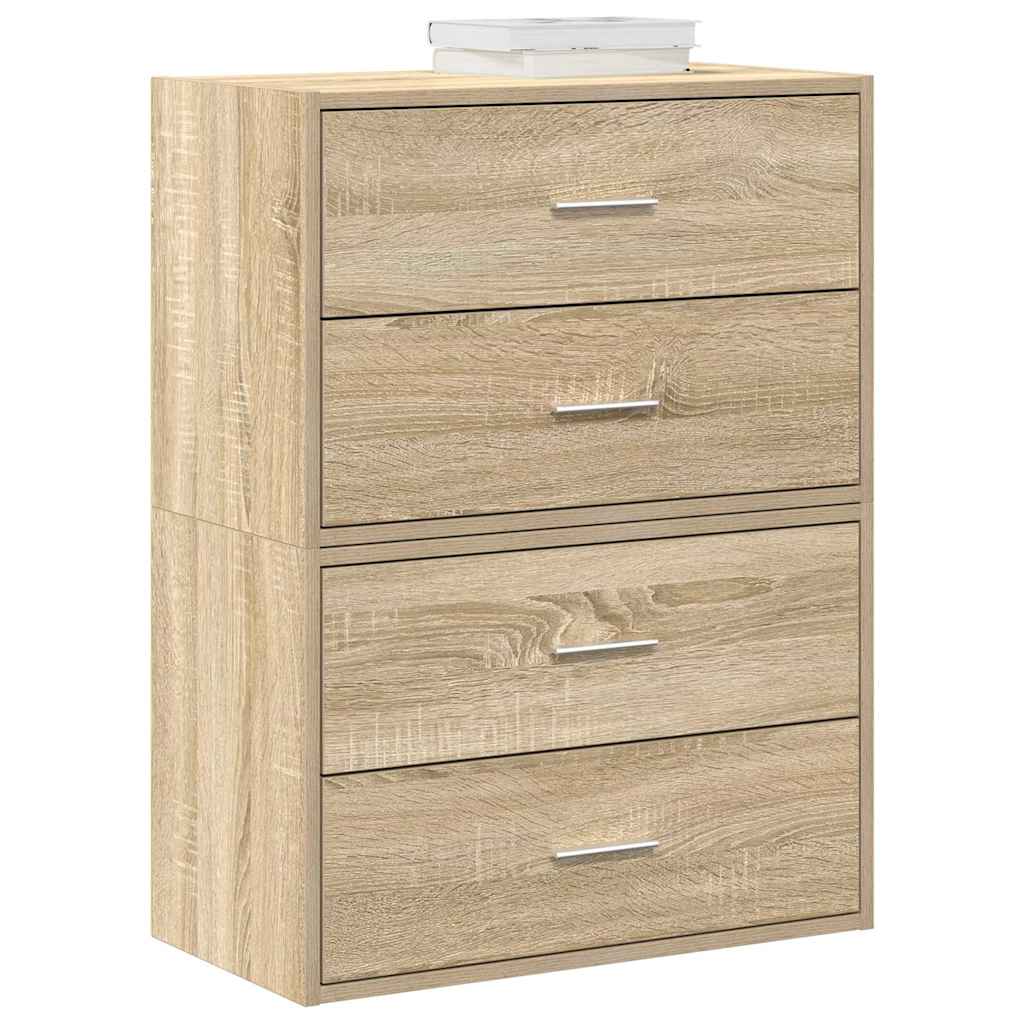 Armadi con 2 Cassetti 2 pz Rovere Sonoma 60x31x40 cm Truciolato | homemem39