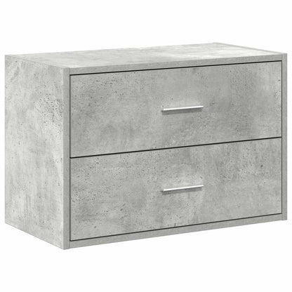 Armadio con 2 Cassetti Grigio Cemento 60x31x40 cm in Truciolato - homemem39