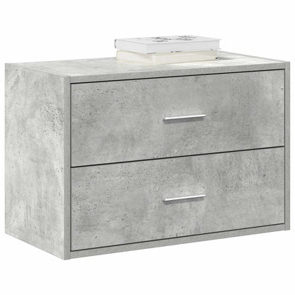 Armadio con 2 Cassetti Grigio Cemento 60x31x40 cm in Truciolato - homemem39