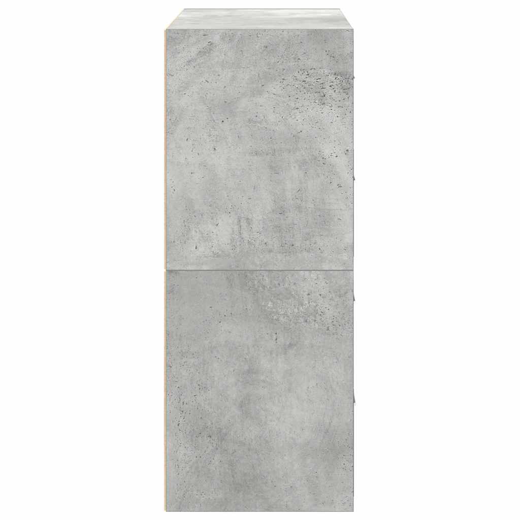 Armadi con 2 Cassetti 2 pz Grigio Cemento 60x31x40cm Truciolato - homemem39