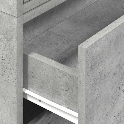 Armadi con 2 Cassetti 2 pz Grigio Cemento 60x31x40cm Truciolato - homemem39