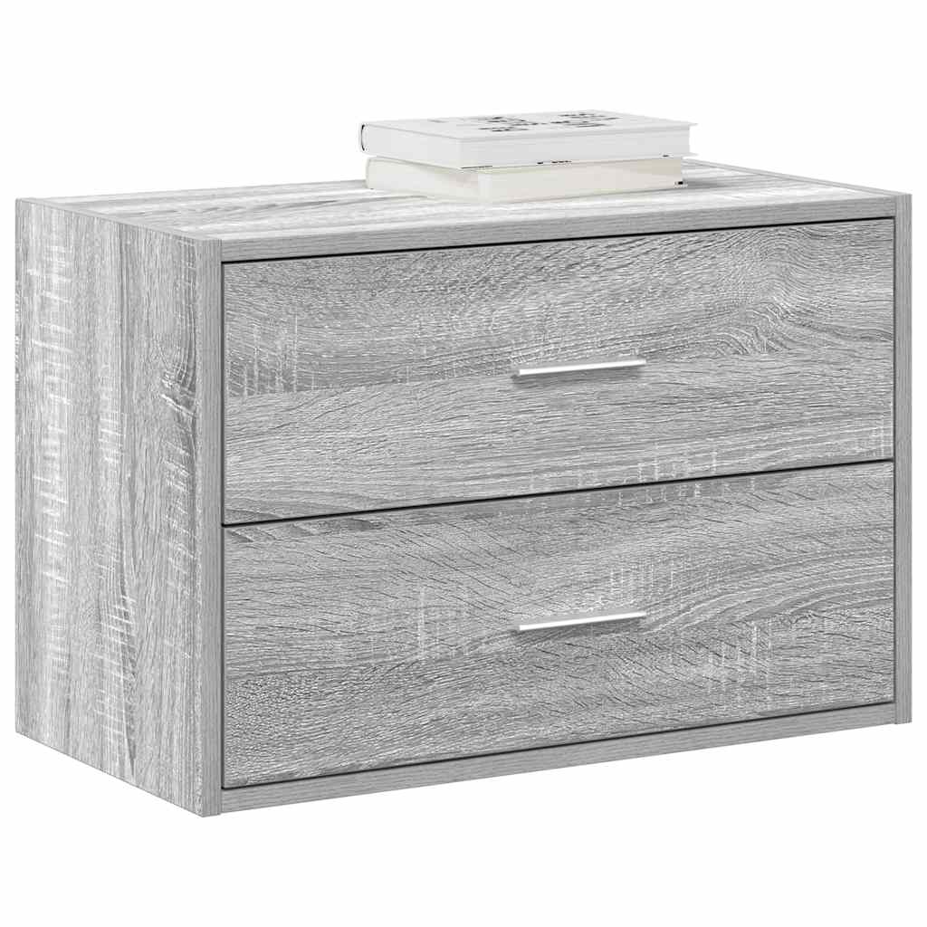 Armadio con 2 Cassetti Grigio Sonoma 60x31x40 cm in Truciolato - homemem39