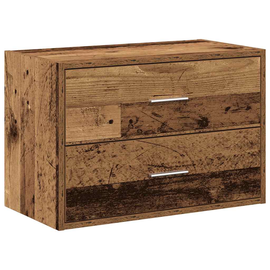 Armadio con 2 Cassetti Legno Antico 60x31x40 cm in Truciolato - homemem39