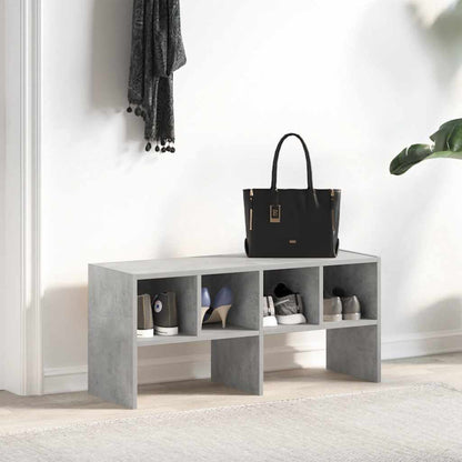 Scarpiera Impilabile Grigio Cemento 89,5x30x40 cm | homemem39
