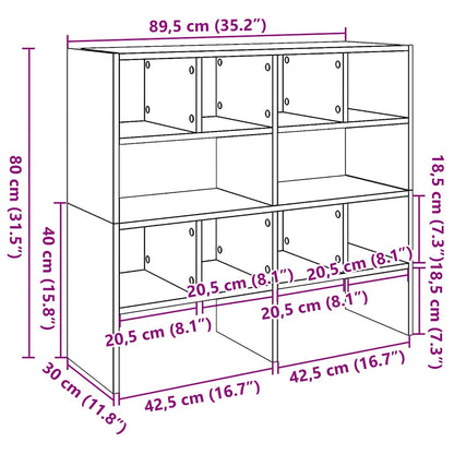 Scarpiere 2 pz Impilabili Rovere Fumo 89,5x30x40 cm | homemem39